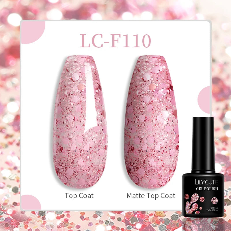 LILYCUTE Esmalte de gel para uñas de 7 ml (129 colores)
