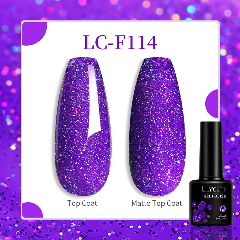 LILYCUTE Esmalte de gel para uñas de 7 ml (129 colores)