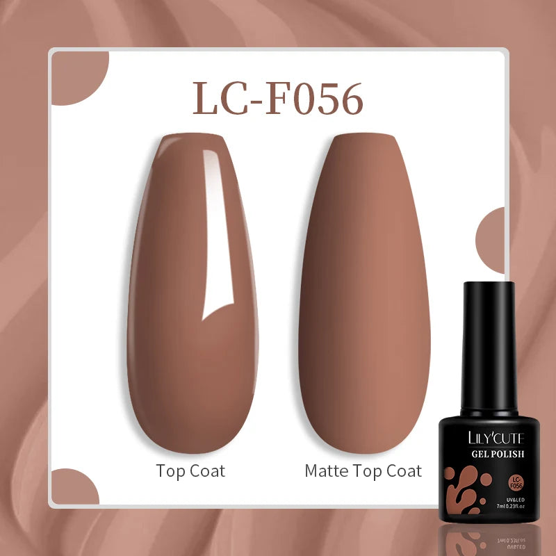 LILYCUTE Esmalte de gel para uñas de 7 ml (129 colores)