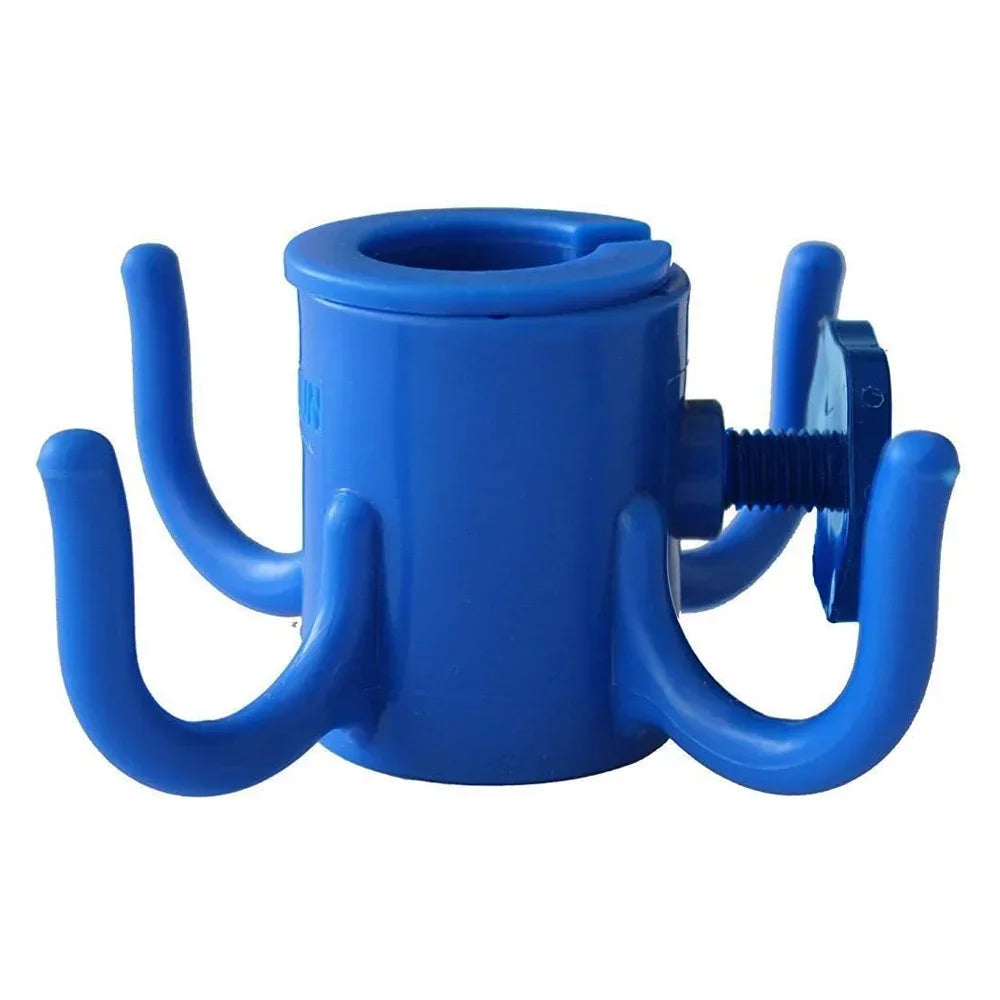 Gancho colgante para sombrilla de playa, gancho de plástico de 4 brazos para colgar toallas, sombreros, ropa, cámaras, gafas de sol y bolsos.