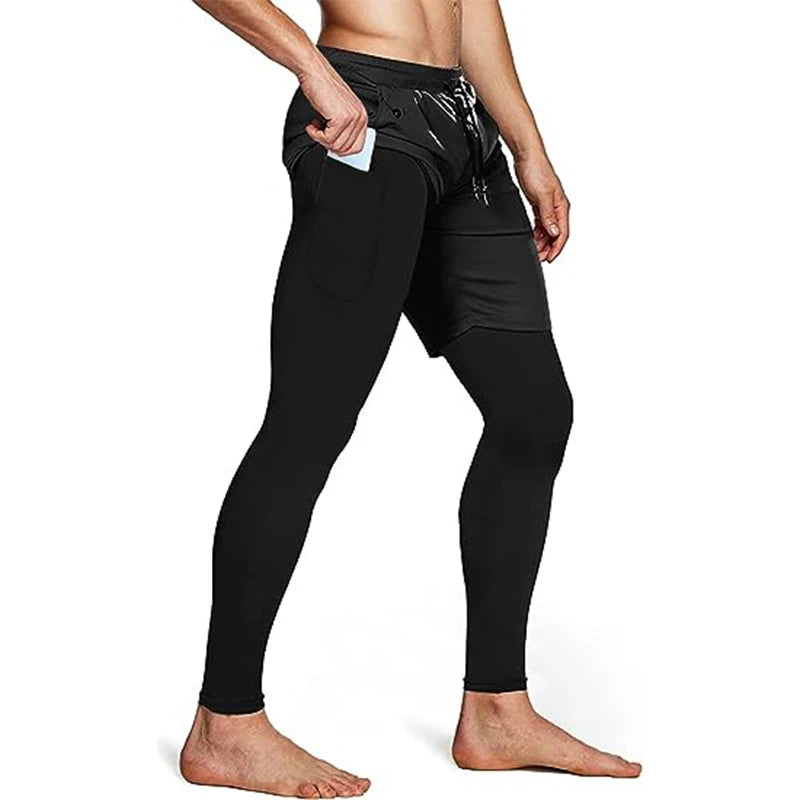 Pantalones deportivos para hombre 2 en 1:
