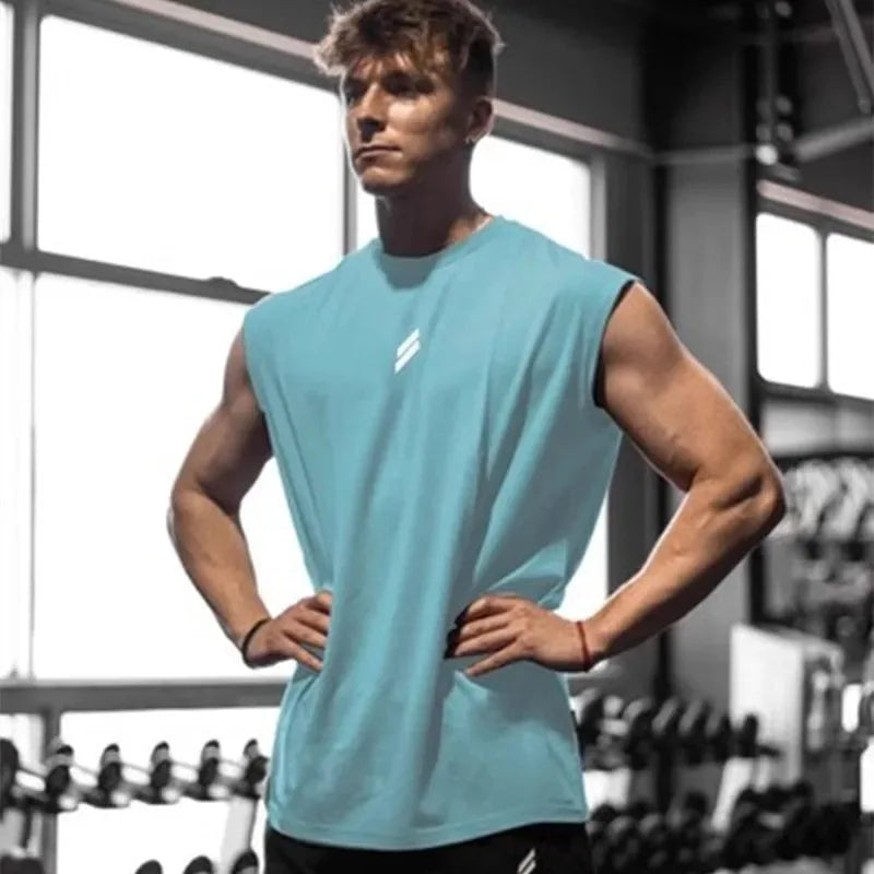 Camiseta deportiva sin mangas para hombre,