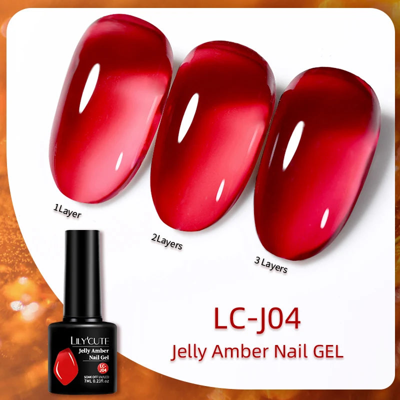 LILYCUTE Esmalte de gel para uñas de 7 ml (129 colores)