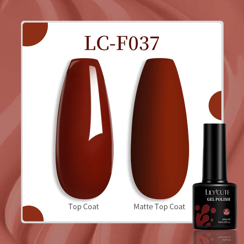 LILYCUTE Esmalte de gel para uñas de 7 ml (129 colores)