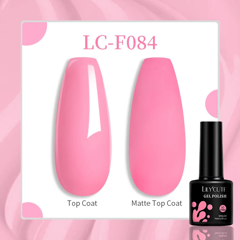 LILYCUTE Esmalte de gel para uñas de 7 ml (129 colores)
