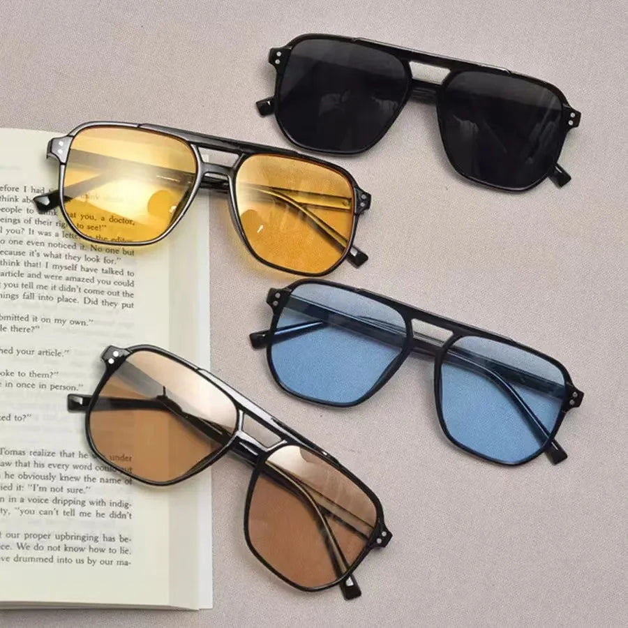 Gafas de sol grandes estilo vintage para hombre y mujer