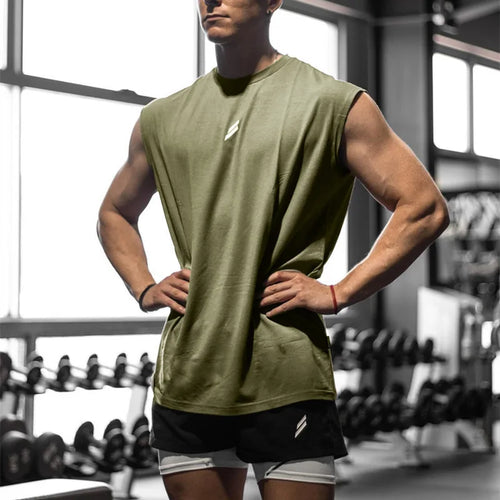 Camiseta deportiva sin mangas para hombre,