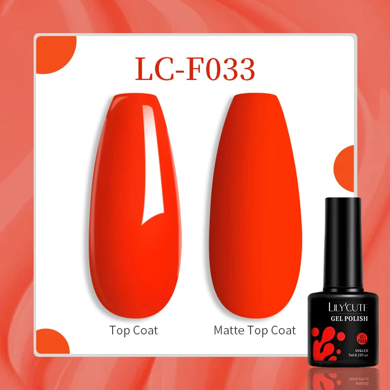 LILYCUTE Esmalte de gel para uñas de 7 ml (129 colores)