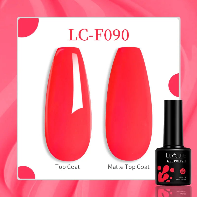 LILYCUTE Esmalte de gel para uñas de 7 ml (129 colores)