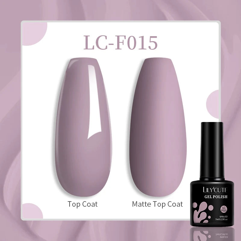 LILYCUTE Esmalte de gel para uñas de 7 ml (129 colores)