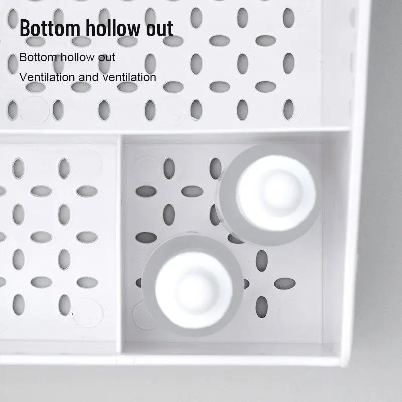 1 unidad - Caja organizadora de maquillaje con cajón (blanca) - Organizador de plástico para escritorio, tocador o dormitorio (para cosméticos y productos de cuidado de la piel)