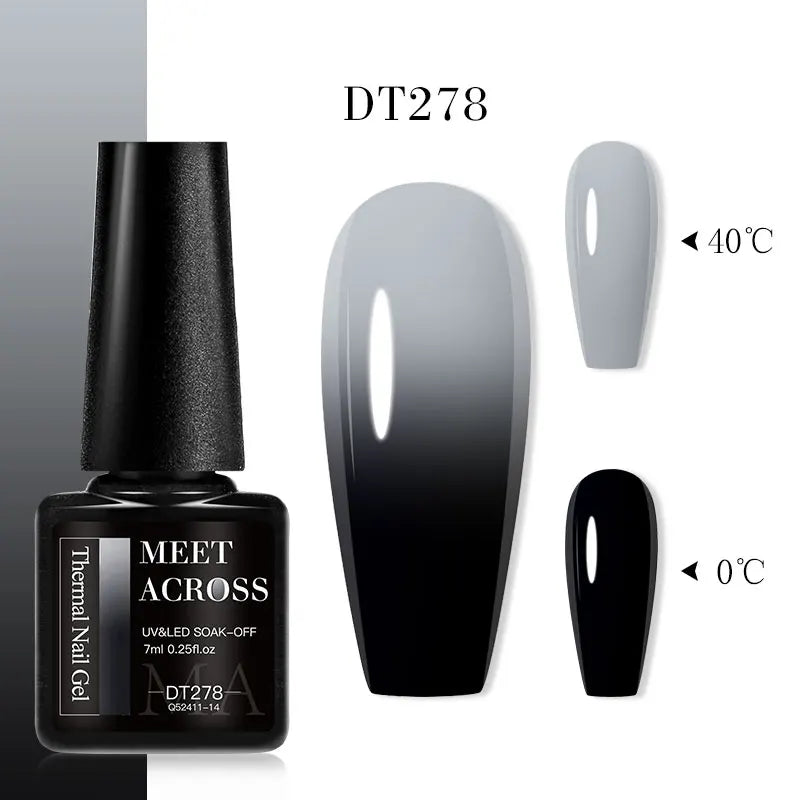 MEET ACROSS – Esmalte de uñas en gel térmico (cambia de color según la temperatura)