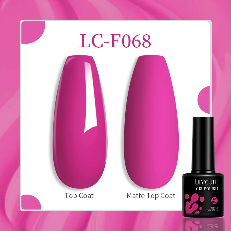 LILYCUTE Esmalte de gel para uñas de 7 ml (129 colores)
