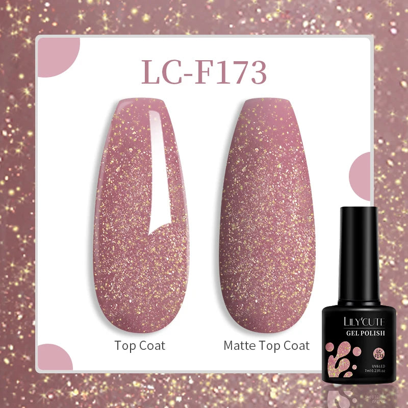 LILYCUTE Esmalte de gel para uñas de 7 ml (129 colores)