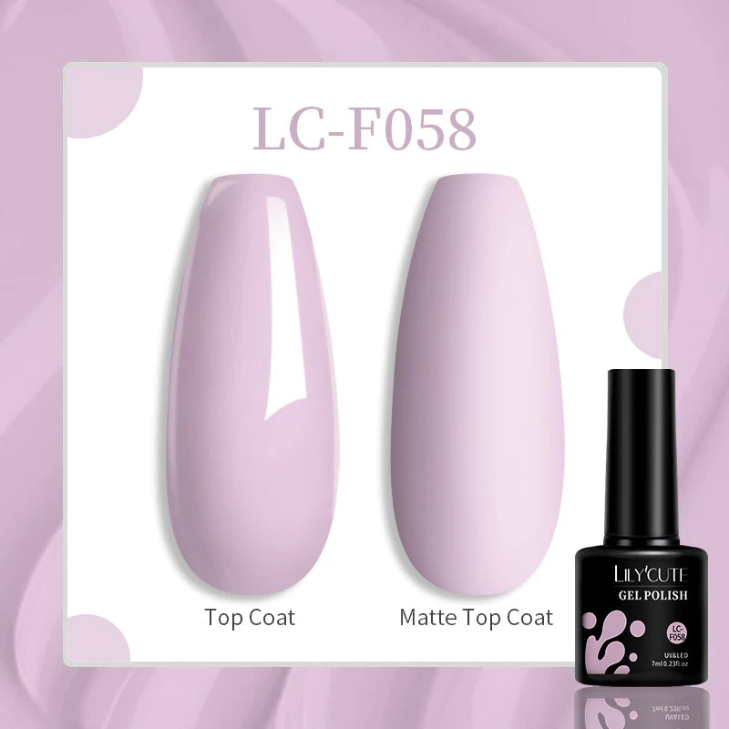 LILYCUTE Esmalte de gel para uñas de 7 ml (129 colores)