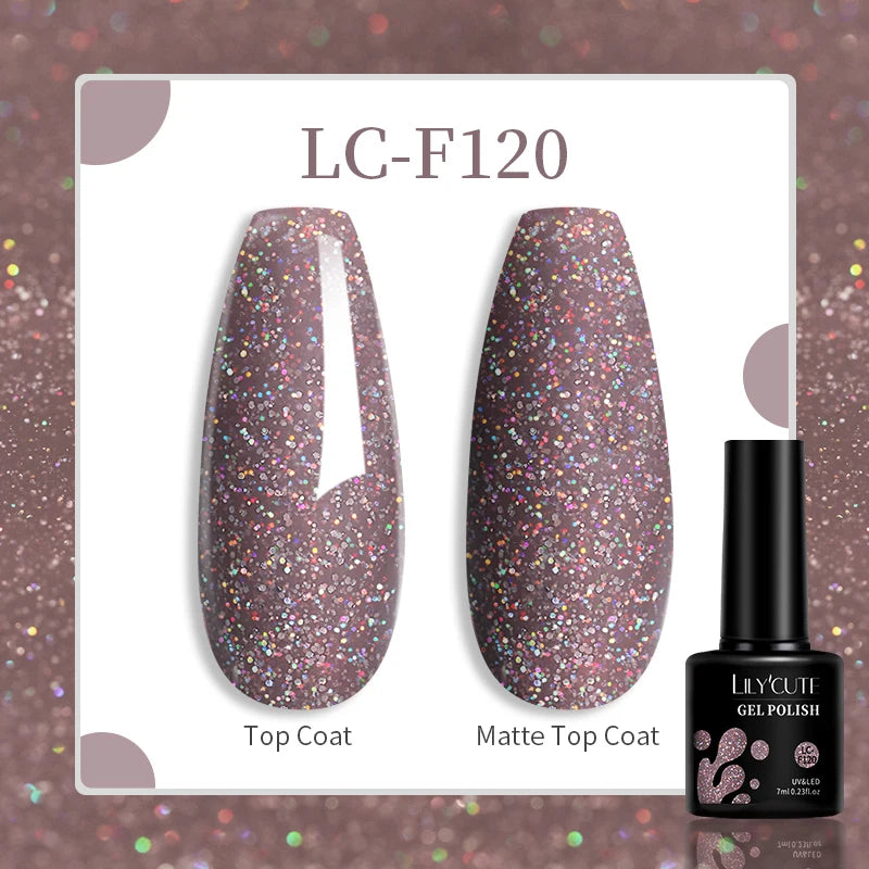 LILYCUTE Esmalte de gel para uñas de 7 ml (129 colores)