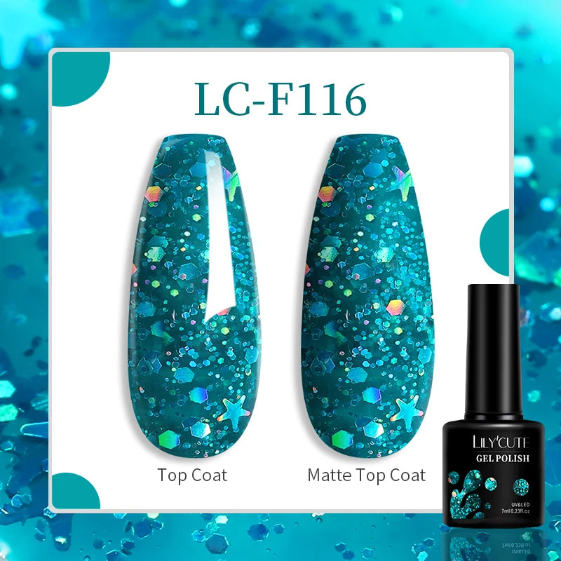 LILYCUTE Esmalte de gel para uñas de 7 ml (129 colores)