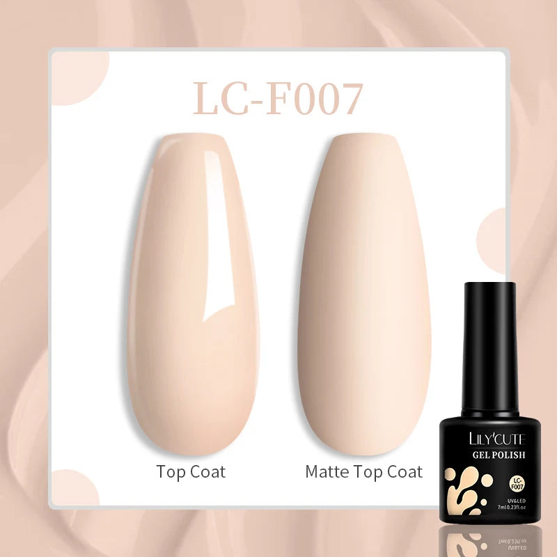 LILYCUTE Esmalte de gel para uñas de 7 ml (129 colores)