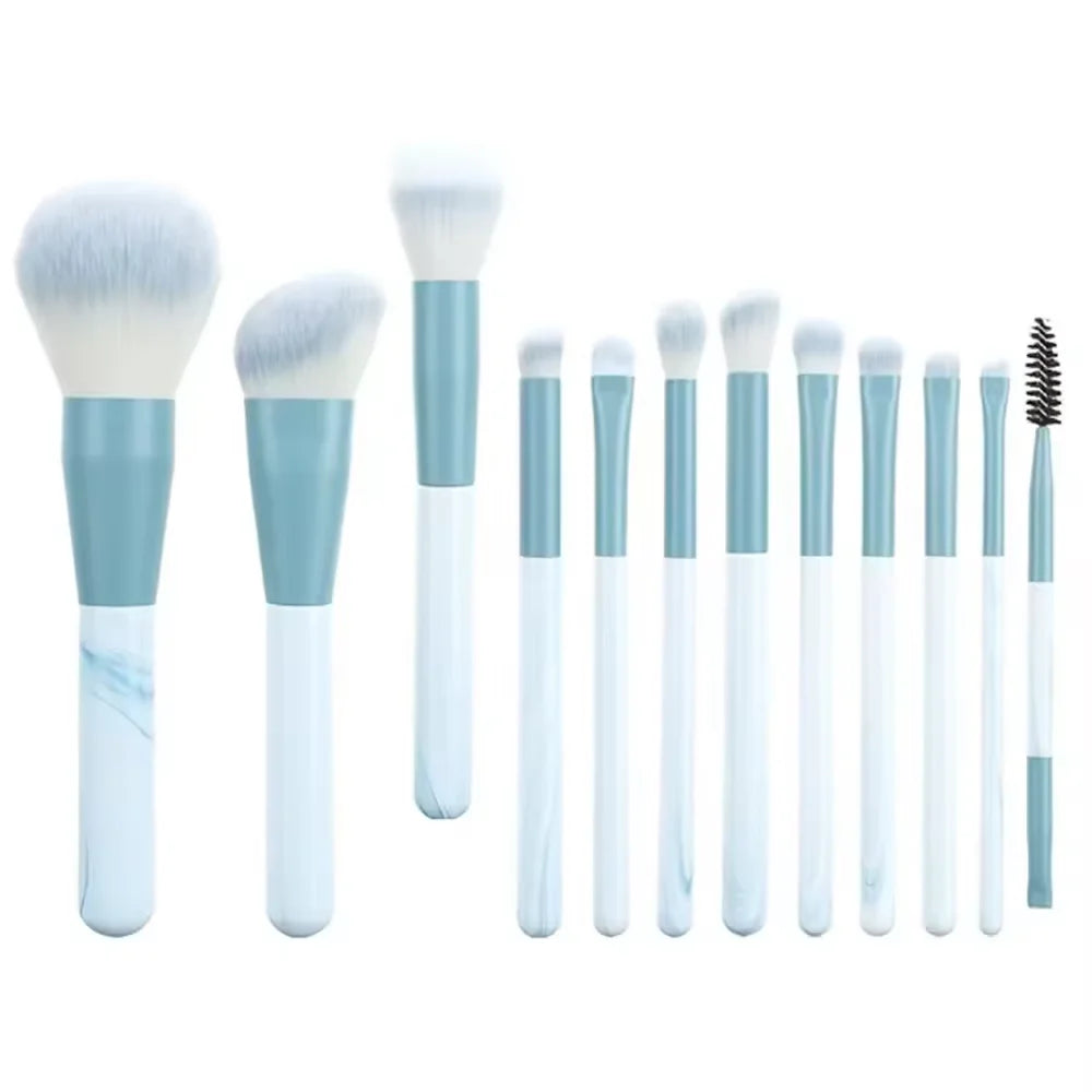 Juego de 13 Uds de brochas de maquillaje, base para sombra de ojos, brocha cosmética para mujer, sombra de ojos, colorete, bolsa de herramientas de maquillaje suave de belleza