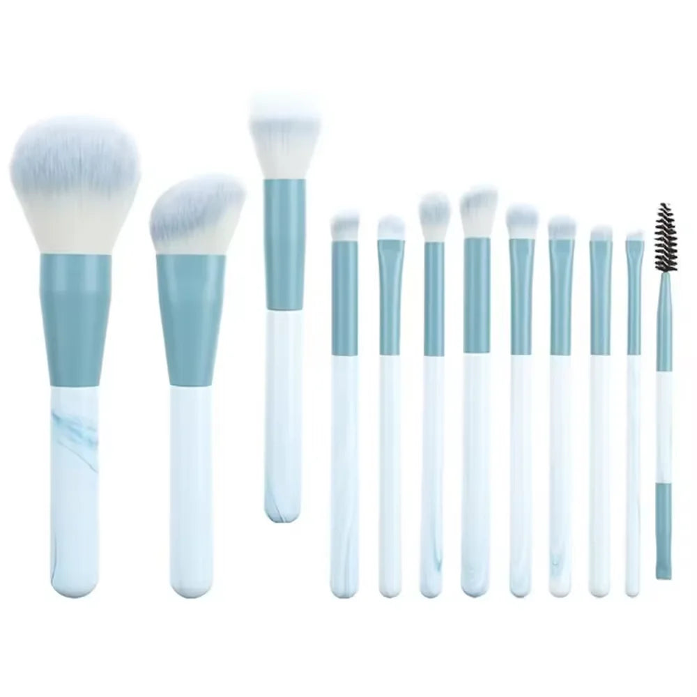 Juego de 13 Uds de brochas de maquillaje, base para sombra de ojos, brocha cosmética para mujer, sombra de ojos, colorete, bolsa de herramientas de maquillaje suave de belleza