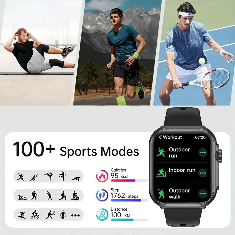 Nuevo smartwatch Xiaomi 2025 para hombre y mujer: pantalla táctil completa AMOLED HD de 1,85 pulgadas, resistencia al agua IP68 y llamadas por Bluetooth.
