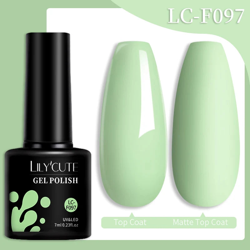LILYCUTE Esmalte de gel para uñas de 7 ml (129 colores)