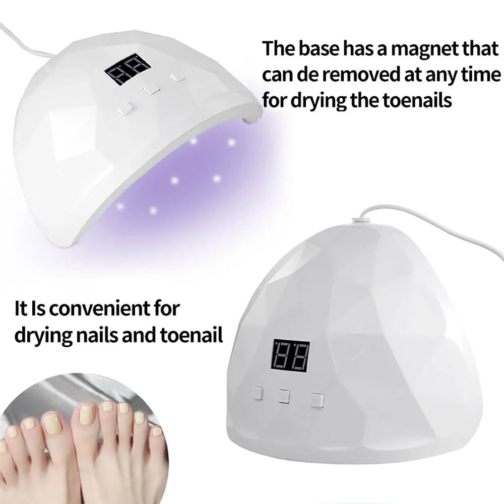 Lámpara secadora de uñas LULAA con luz UV y protección ocular;